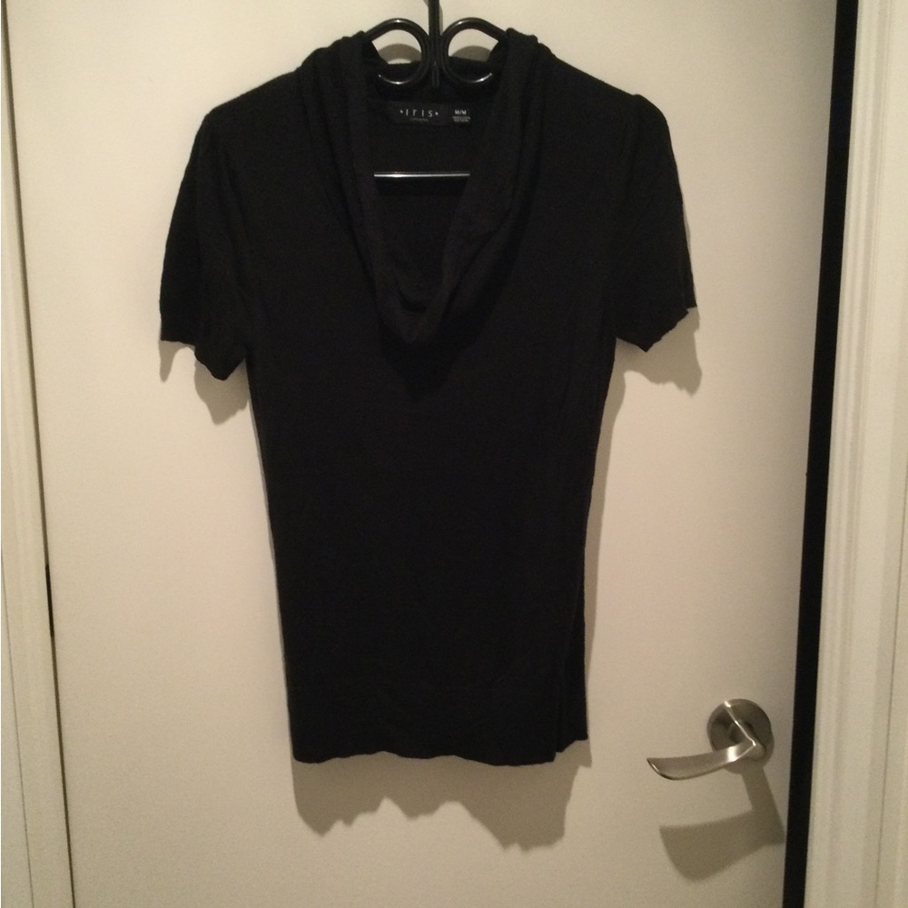 Haut en tricot de bambou et coton avec col tombant